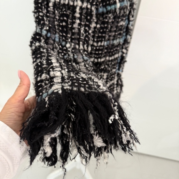 Chanel Classic Collarless Zipper Tweed Black Plaid ARTIC Jacket Blazer - Picture 10 of 16